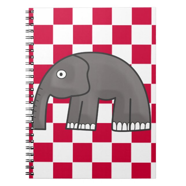 elefant anteckningsbok med spiral (Framsidan)