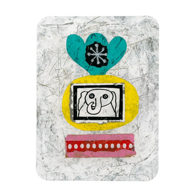 Elefant är kabelbundet kylmagnet magnet (Vertikal)