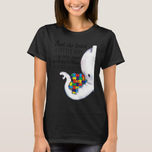 Elefant Autism Mamma Och Hon Älskade Sig Själv Poj T Shirt