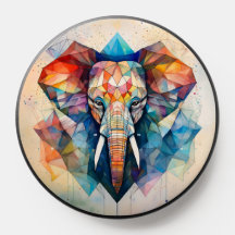 Elefant av geometrisk vattenfärg