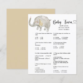 Elefant Baby Trivia | Baby Shower Lek