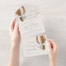 Elefant Balloon Baby Shower allt i en inbjudan