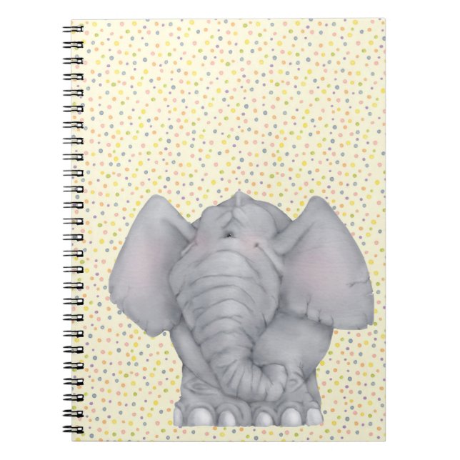 Elefant - bärbar dator anteckningsbok (Framsidan)