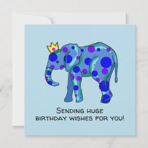 Elefant Birthday-kort