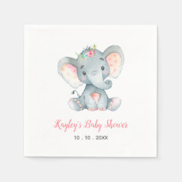 Elefant (Blommigt) Babystövel Napkin Pappersservett