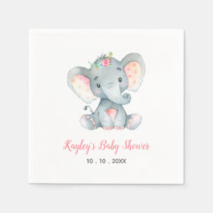 Elefant (Blommigt) Babystövel Napkin Pappersservett