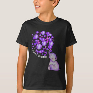 Elefant Bloting Up Lila Lloons Overdose Awarene T Shirt