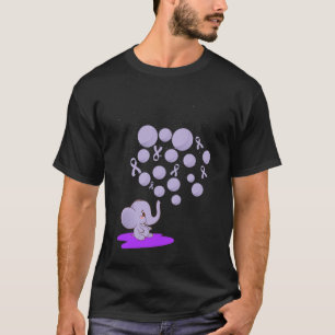 Elefant Bloting Up Lila Lloons Overdose Awarene T Shirt