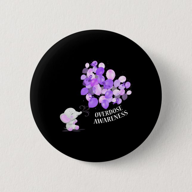 Elefant BloUp Lloons överdoseringsmedvetenhet Knapp (Framsida)