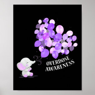 Elefant BloUp Lloons överdoseringsmedvetenhet Poster