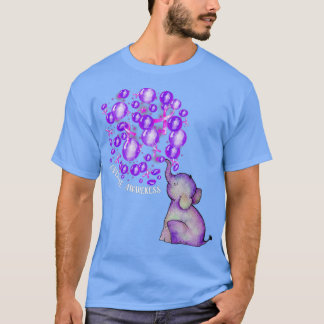 Elefant Blowing Lila Balloing Medveten överdoserin T Shirt