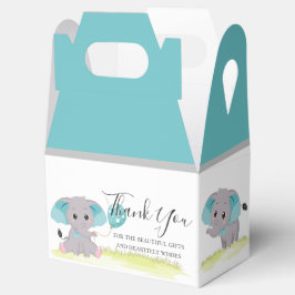 Elefant Blue Balloon Favor Box Presentaskar