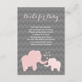 Elefant Bokar för Baby för in Rosa Grått Tilläggskort
