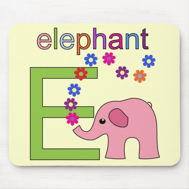 Elefant Bokstav E Musmatta (Framsidan)