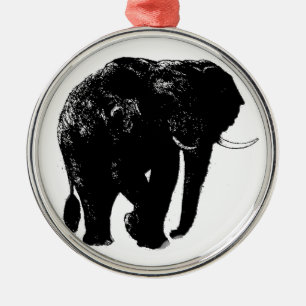Elefant Ceramic Round Ornament