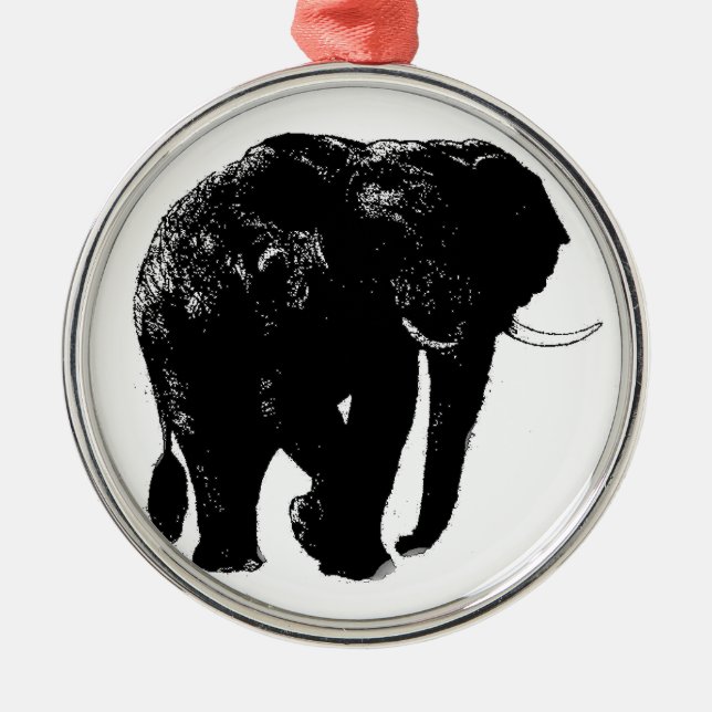 Elefant Ceramic Round Ornament (Framsidan)
