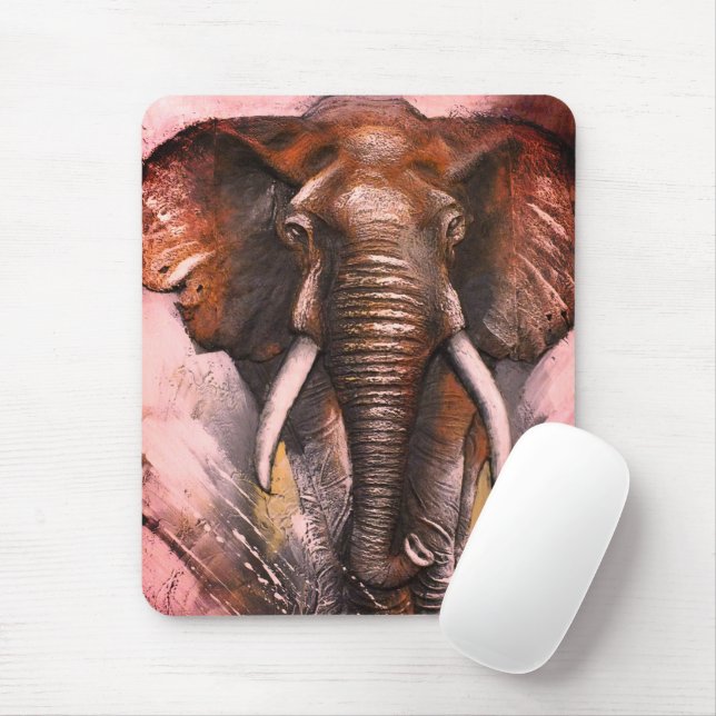 Elefant Charging Musmatta (Med mus)