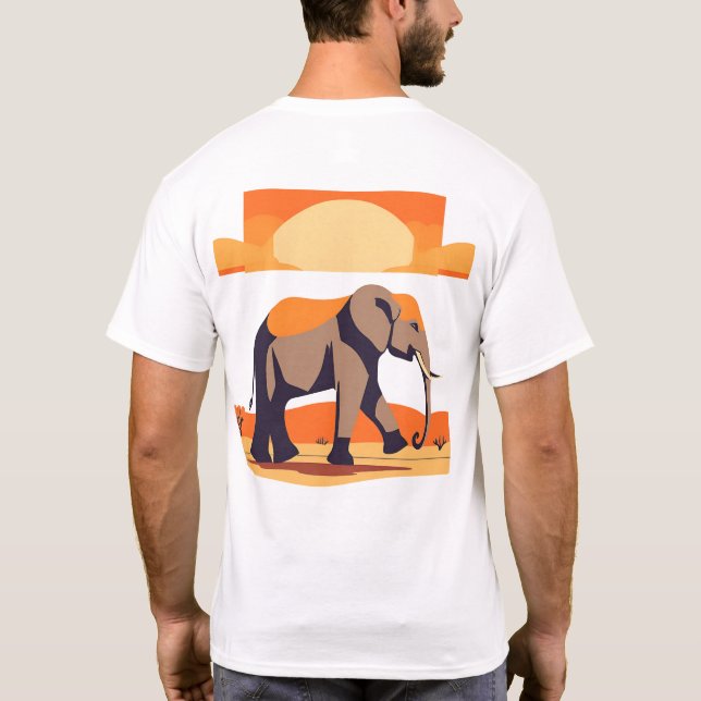 Elefant design 3 t shirt (Baksida)