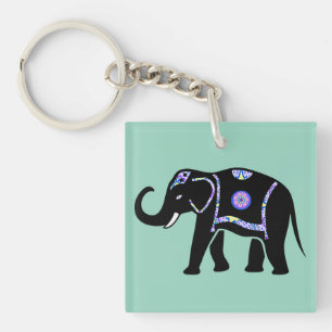 Elefant Djur Abstrakt Dekorativa Mönster