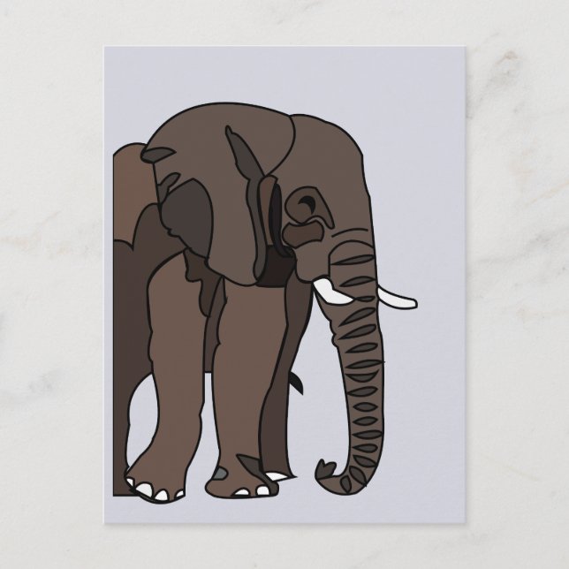 Elefant Djur Elefant Vykort (Framsida)