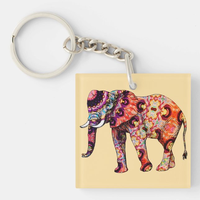 Elefant Djur Traditionella kinesiska mönster  (Framsidan)