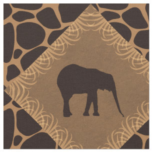 Elefant & djur tryckdiamantmodell tyg