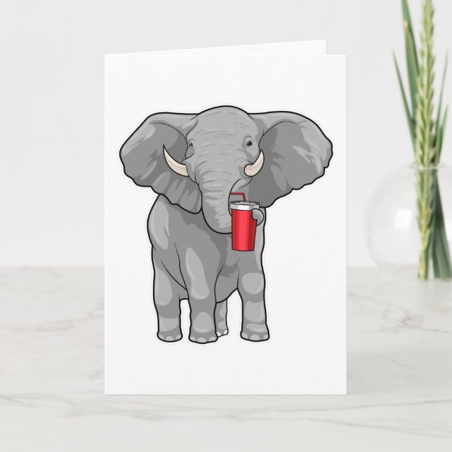 Elefant Dricksmugg Kort (Framsida)