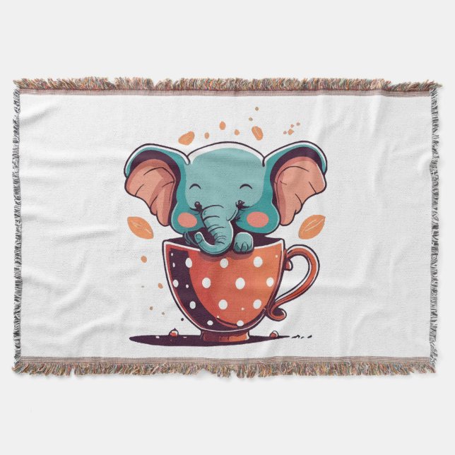 Elefant Elegans Filt (Framsidan)