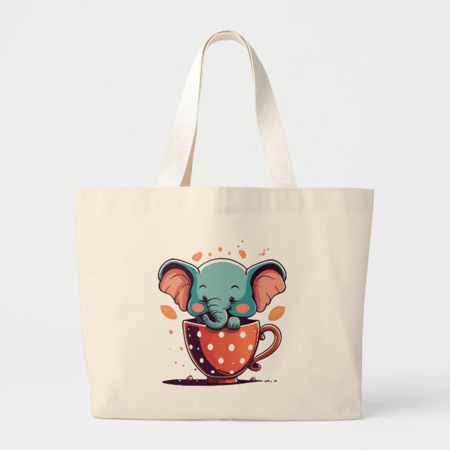 Elefant Elegans Jumbo Tygkasse (Framsidan)
