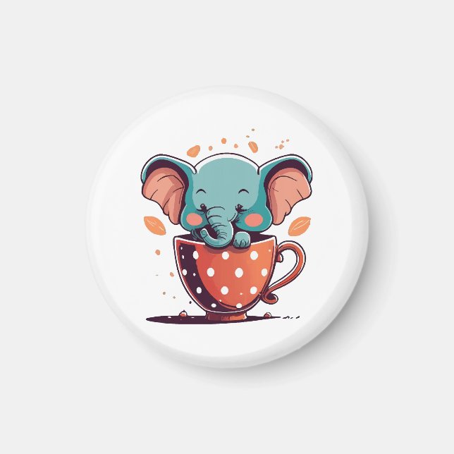 Elefant Elegans Magnet (Framsidan)