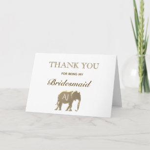 Elefant Enkelt Tack för att du är min brudtjänstef Kort