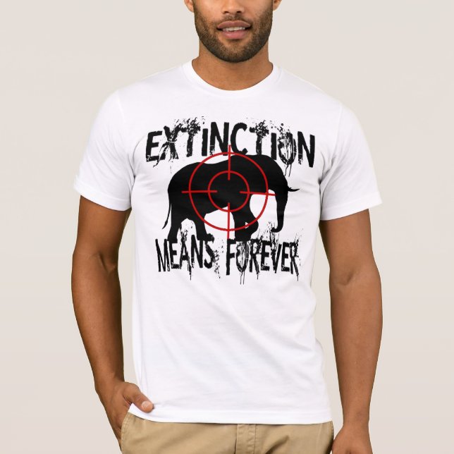 Elefant Extinction1 Tee Shirt (Framsida)