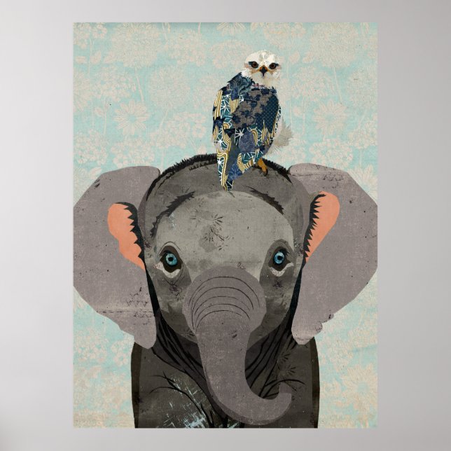 ELEFANT & FALCON POSTER (Framsidan)