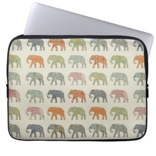 Elefant Färgrik Djurmönster Modern Laptop Fodral
