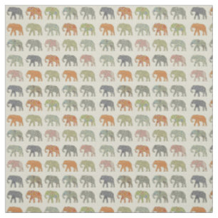 Elefant Färgrik Djurmönster Modern Tyg