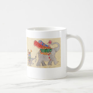 Elefant flyttande dag kaffemugg