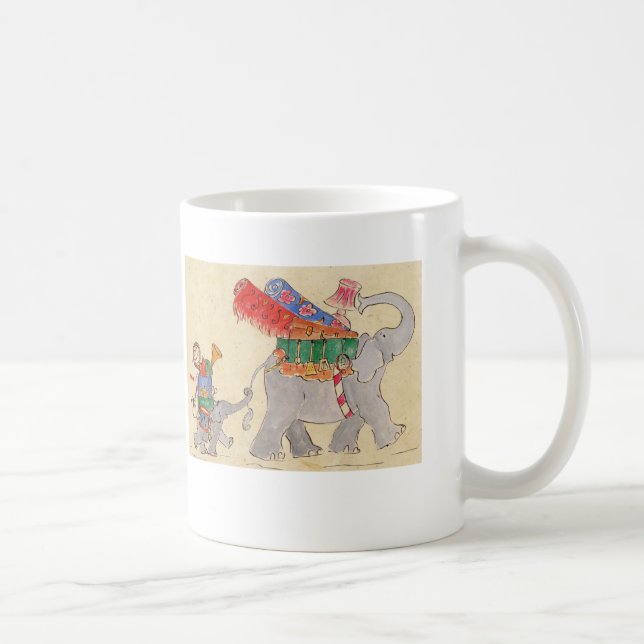 Elefant flyttande dag kaffemugg (Höger)
