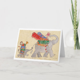 Elefant flyttande dag kort