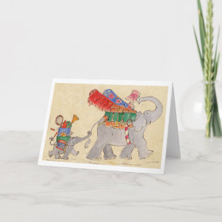 Elefant flyttande dag kort