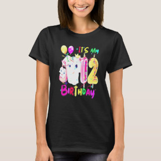 Elefant Födelsedag Det Är Min 12-årsdag Flickor El T Shirt