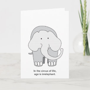 Elefant Födelsedag Kort