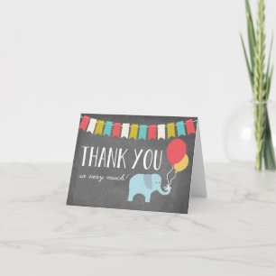 Elefant Födelsedags tacksamhetskort Tack Kort