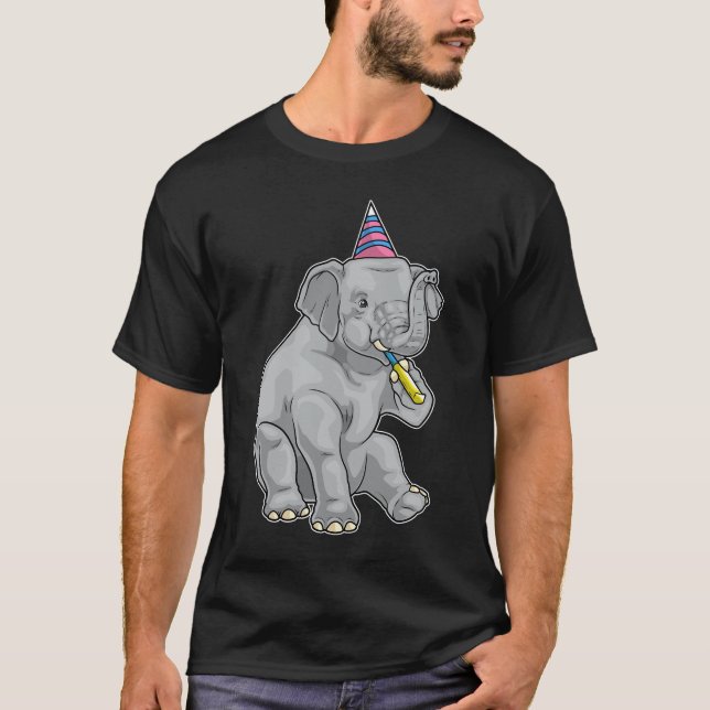 Elefant födelsedagsfest tuta t shirt (Framsida)