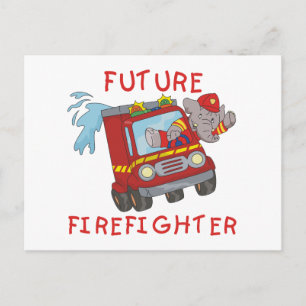 Elefant Future Firefighter Tshirts och Gifts Vykort