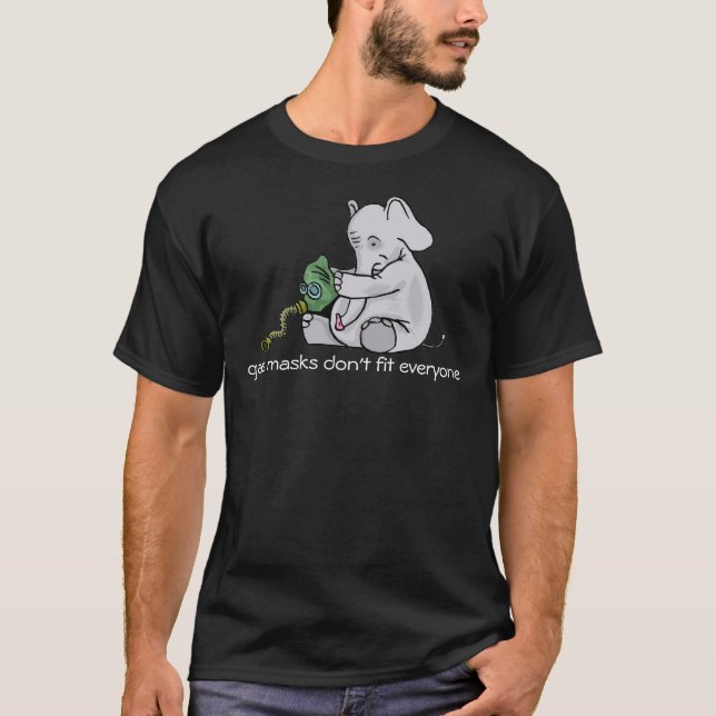 Elefant Gas Masker T-Shirt (Framsida)
