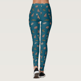 Elefant-, giraff-, krokodil- & noshörningssafariti leggings