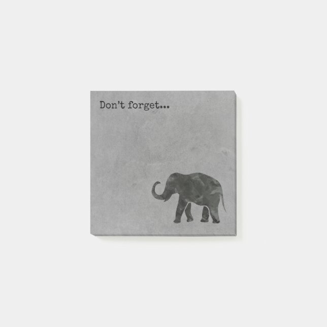 Elefant “glöm inte” post-it block (Framsida)