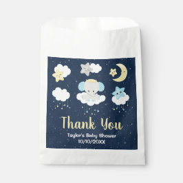 Elefant Gult och Navy Baby Shower Tack
