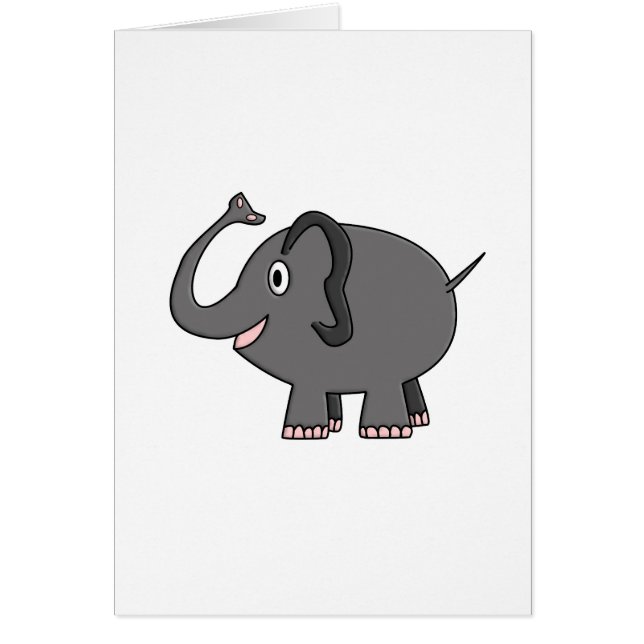 elefant hälsningskort (Framsidan)