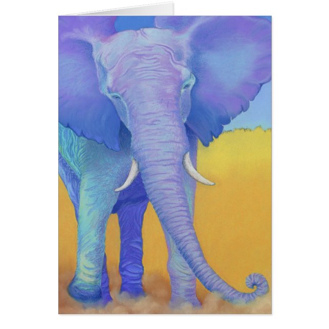 elefant hälsningskort (Framsidan)